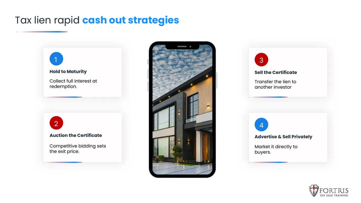 Corporate training slide redesigned through the Redesign Engine workflow — four numbered strategy cards around a property photo