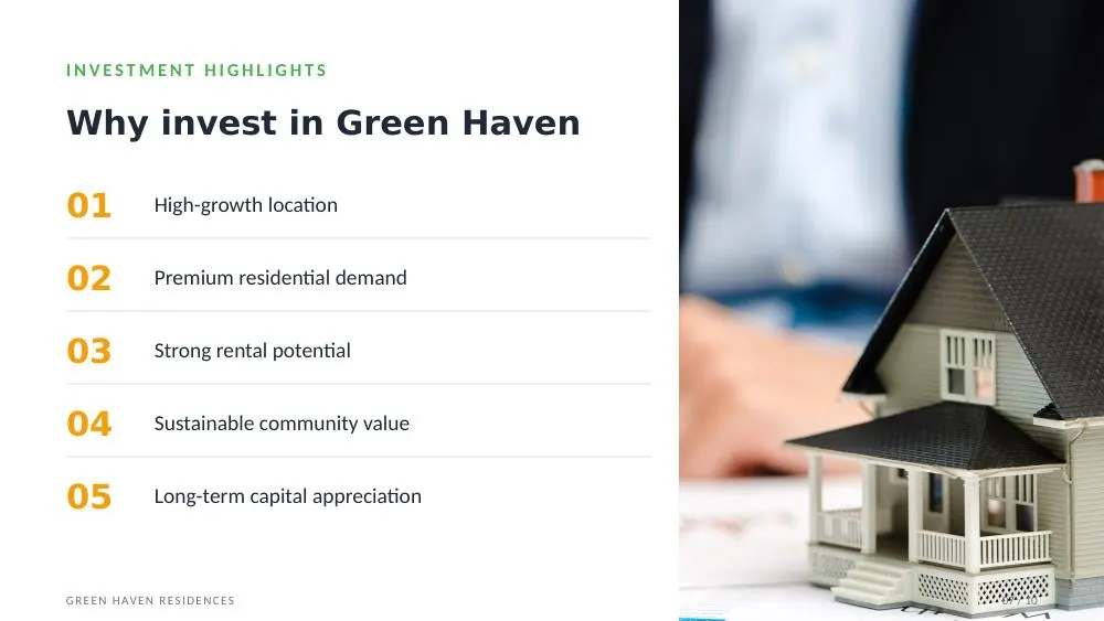 Investor deck financial slide with clear data presentation