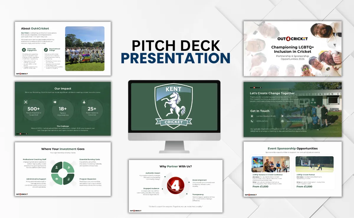 Sponsorship pitch deck design for a sports inclusion nonprofit — partnership fundraising