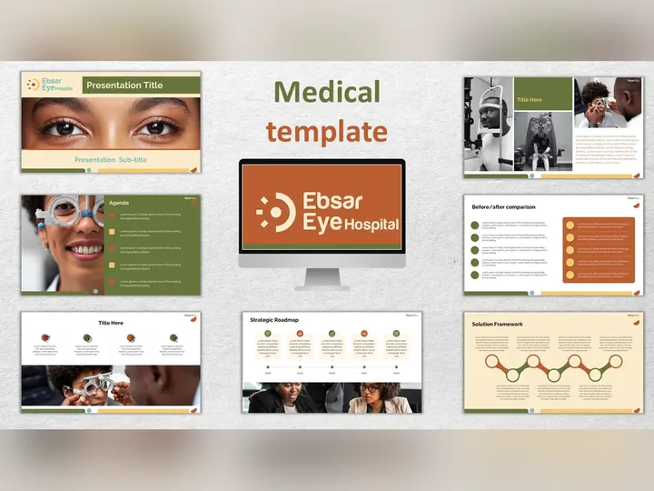 Healthcare and medical presentation template design
