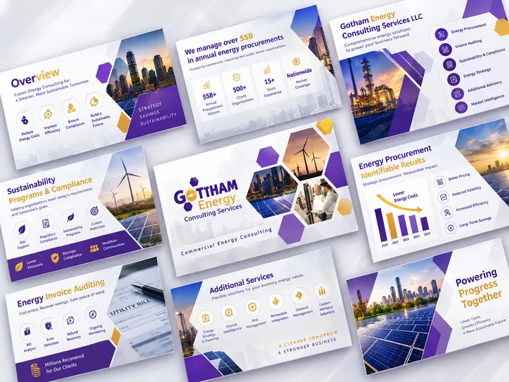 Energy consulting sales deck for Gotham Energy