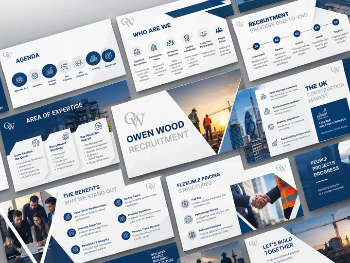 Recruitment agency sales deck for Owen Wood
