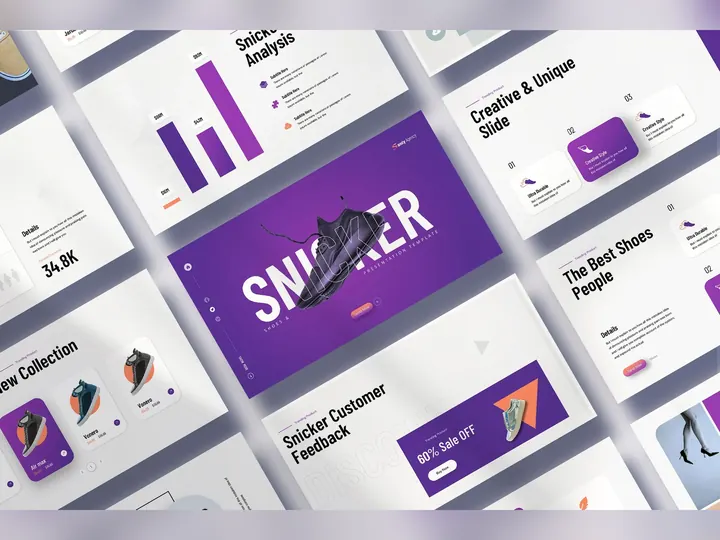 Sales pitch deck for a sneaker brand