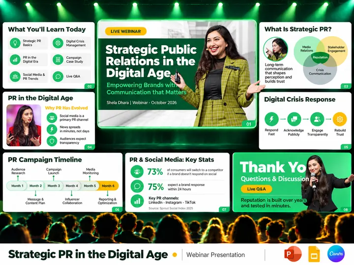 Webinar presentation on strategic public relations in the digital age